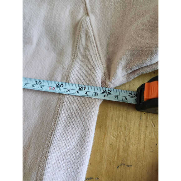 Champions Reverse Weave Medium Sweater Plush Pink Hoodie Front Pocket - Picture 7 of 9